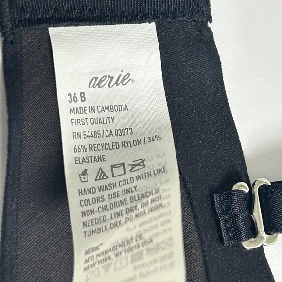 Aerie Strapless Convertible Black Underwire Push Up Bra‎ 36 B Adjustable Straps - Picture 3 of 5